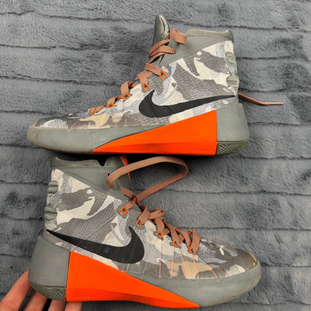 Nike Hyperdunk 2015 GS Arctic Camo Orange Grey Basketball Shoes 759974-002 5Y